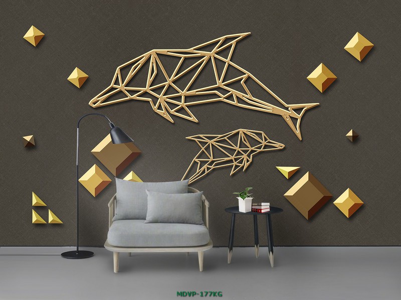 tranh cá heo cách điệu